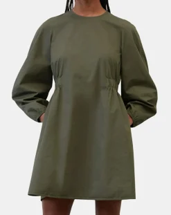Femme Marc O'Polo Robe manches ballons kaki