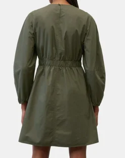 Femme Marc O'Polo Robe manches ballons kaki