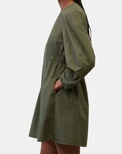 Femme Marc O'Polo Robe manches ballons kaki