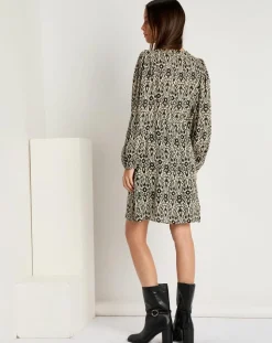 Femme See u Soon Robe Mariam imprimée noire