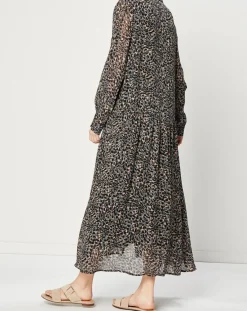 Best Esprit Robe maxi fluide imprimée noire