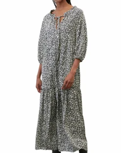 Best Marc O'Polo Robe maxi imprimée fleurs blanc/noir