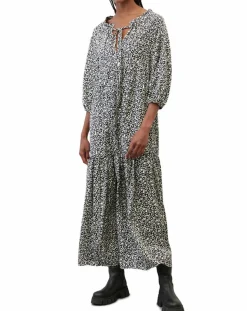 Best Marc O'Polo Robe maxi imprimée fleurs blanc/noir