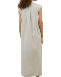 Femme Marc O'Polo Robe maxi sans manches Bouton gris clair