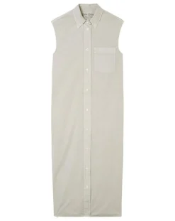 Femme Marc O'Polo Robe maxi sans manches Bouton gris clair