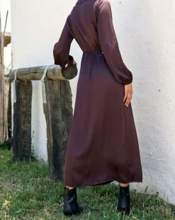 Femme Lauren Vidal Robe Mayfair raisin