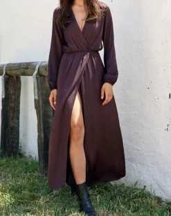 Femme Lauren Vidal Robe Mayfair raisin