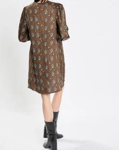 New Marc O'Polo Robe medium imprimée marron