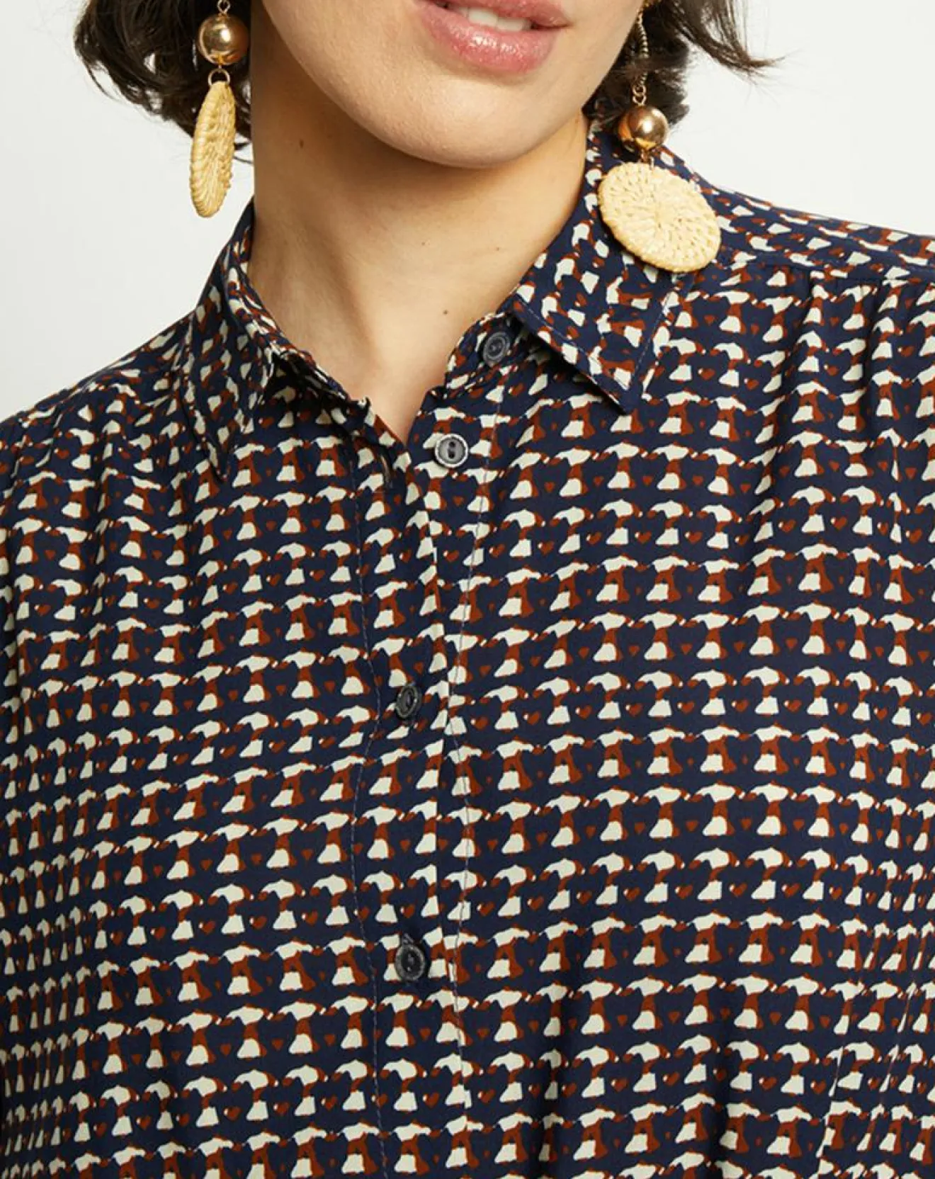 Femme Harris Wilson Robe Meril imprimée marine