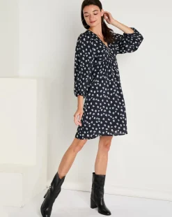 Femme See u Soon Robe Michelle à fleurs marine