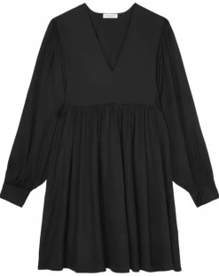 Discount Marc O'Polo Robe midi col V noir