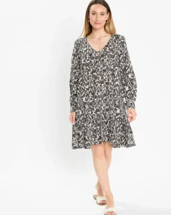 Best Marc O'Polo Robe mi-longue à fleurs noire