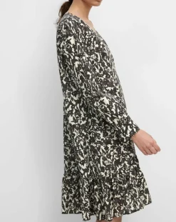 Best Marc O'Polo Robe mi-longue à fleurs noire