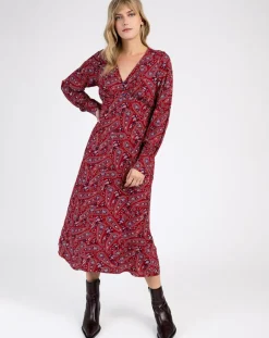 Sale An'ge Robe Miroko paisley sanguine