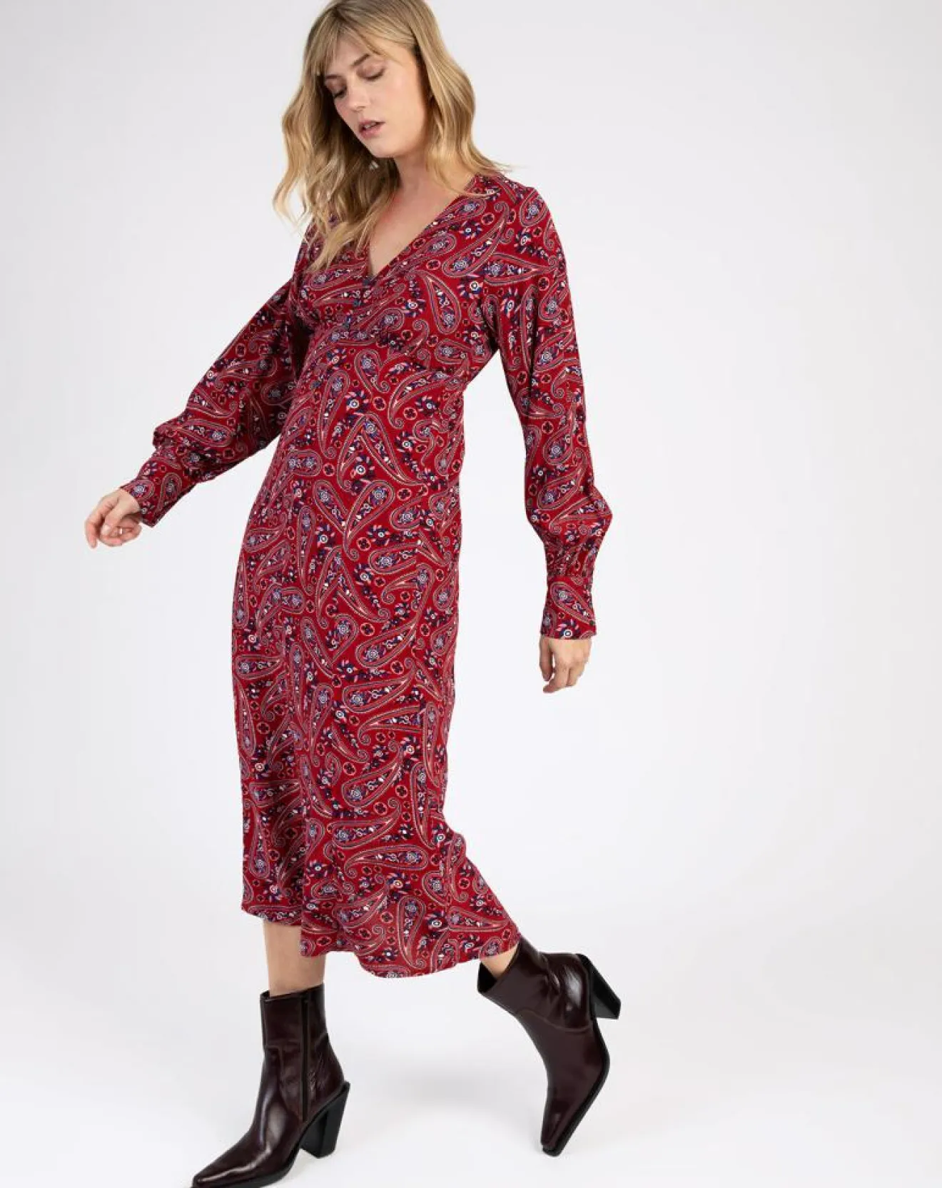 Sale An'ge Robe Miroko paisley sanguine