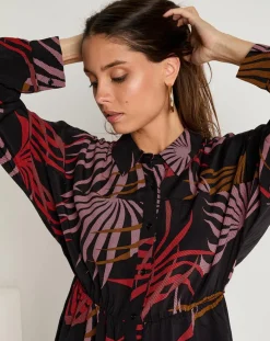 Sale See u Soon Robe Océane imprimée noir/violet