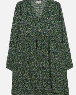 Discount An'ge Robe Omar imprimée vert forêt