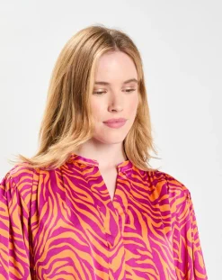 Femme Galeries Lafayette Robe Oversize Sirop 2 orange/violet