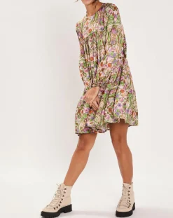 Femme Manoush Robe Paisley imprimée rose/multicolore