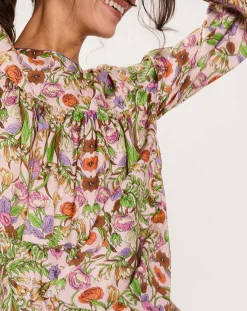 Femme Manoush Robe Paisley imprimée rose/multicolore