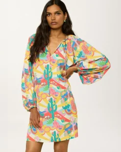 Femme Manoush Robe Palm Springs print