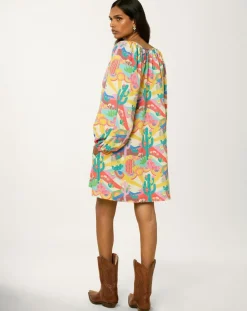 Femme Manoush Robe Palm Springs print