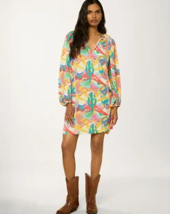 Femme Manoush Robe Palm Springs print
