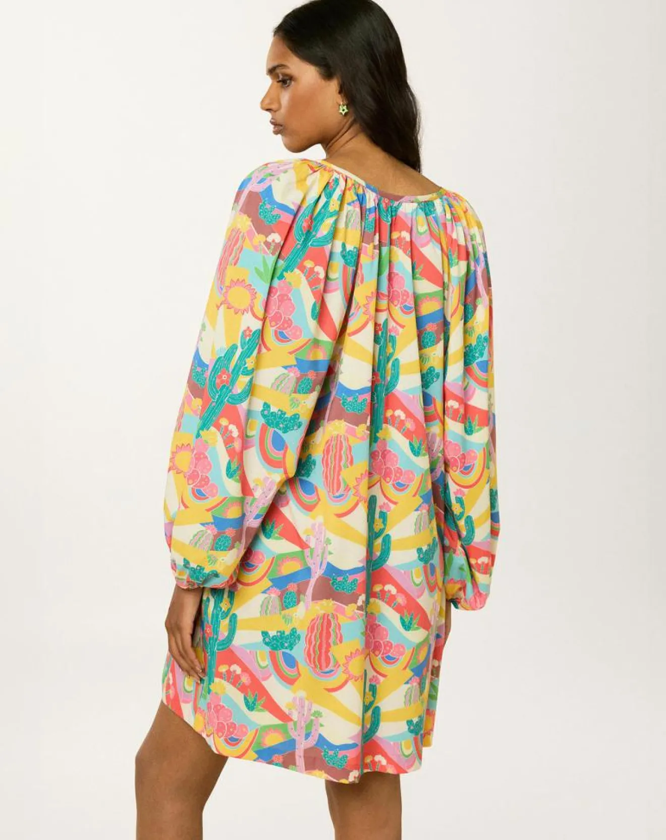 Femme Manoush Robe Palm Springs print