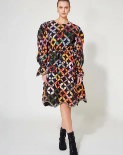 Femme Manoush Robe Patchwork 70 noire