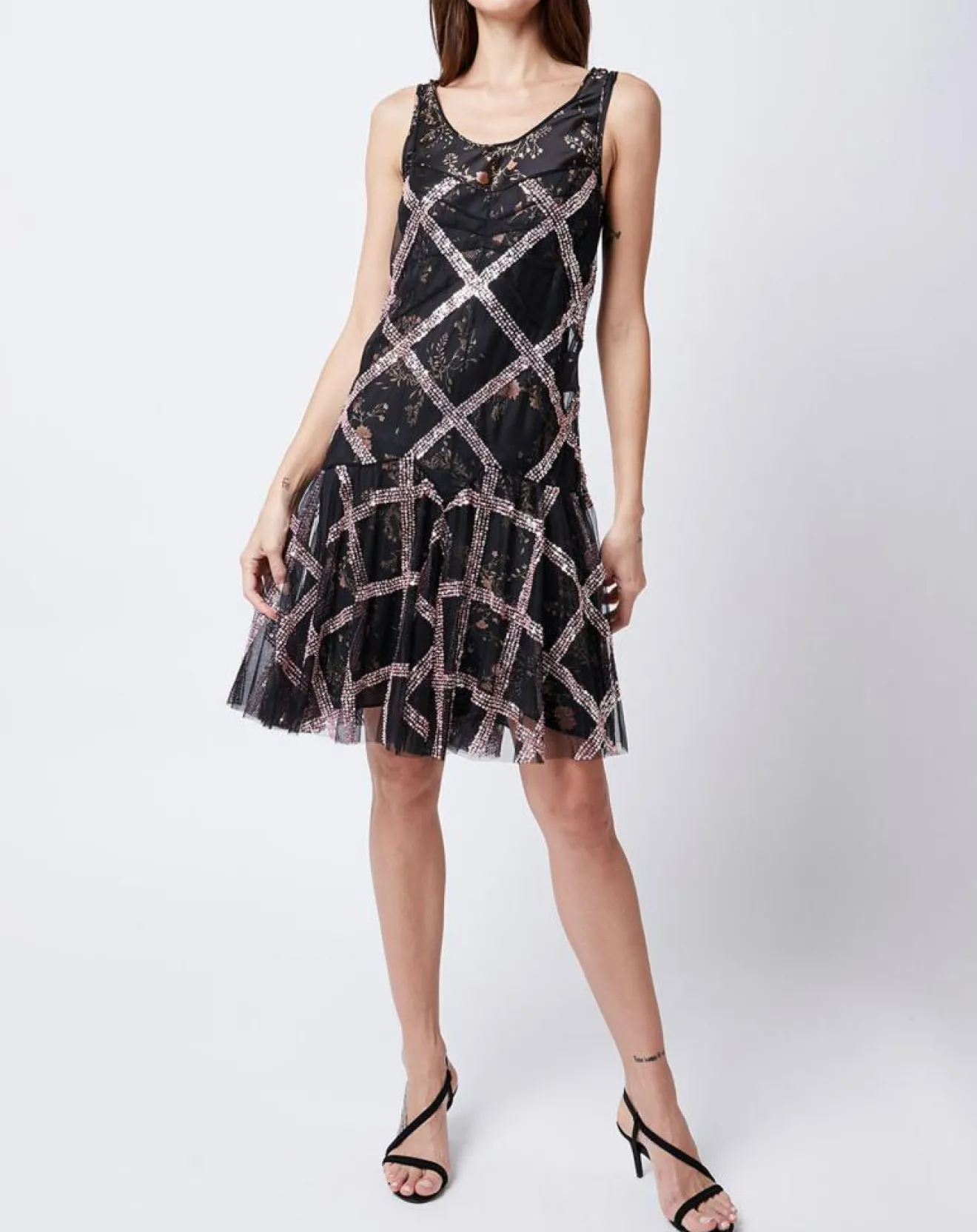 Discount John Galliano Robe patineuse en tulle noire