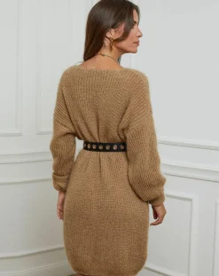 Femme Alice & Charlotte Robe Pull Juliette camel