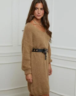 Femme Alice & Charlotte Robe Pull Juliette camel