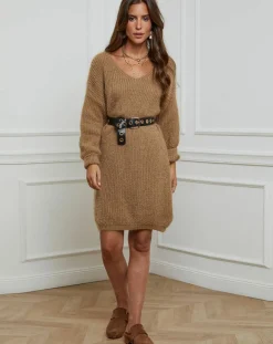 Femme Alice & Charlotte Robe Pull Juliette camel