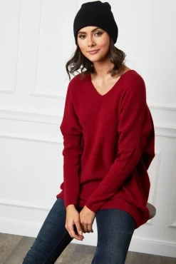 Femme Fleur de cachemire Robe Pull Laurence Rouille