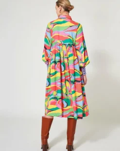 New Manoush Robe Purple Country multicolore