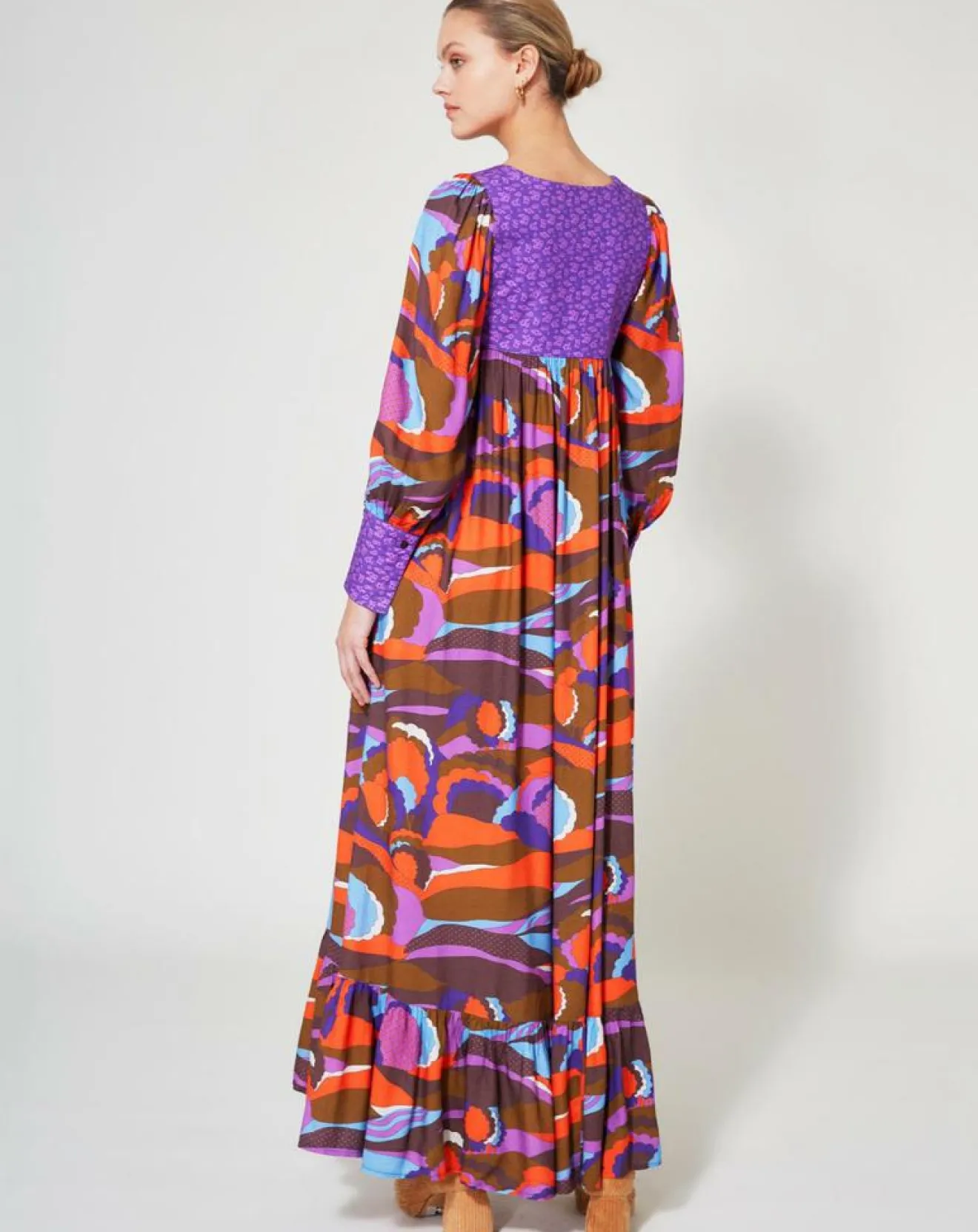 Best Manoush Robe Purple Country print lila