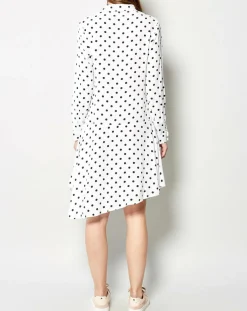 Sale Karl Marc John Robe Raipur asymétrique à pois blanche