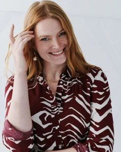 Best Caroll Robe Rlilie imprimée bordeaux