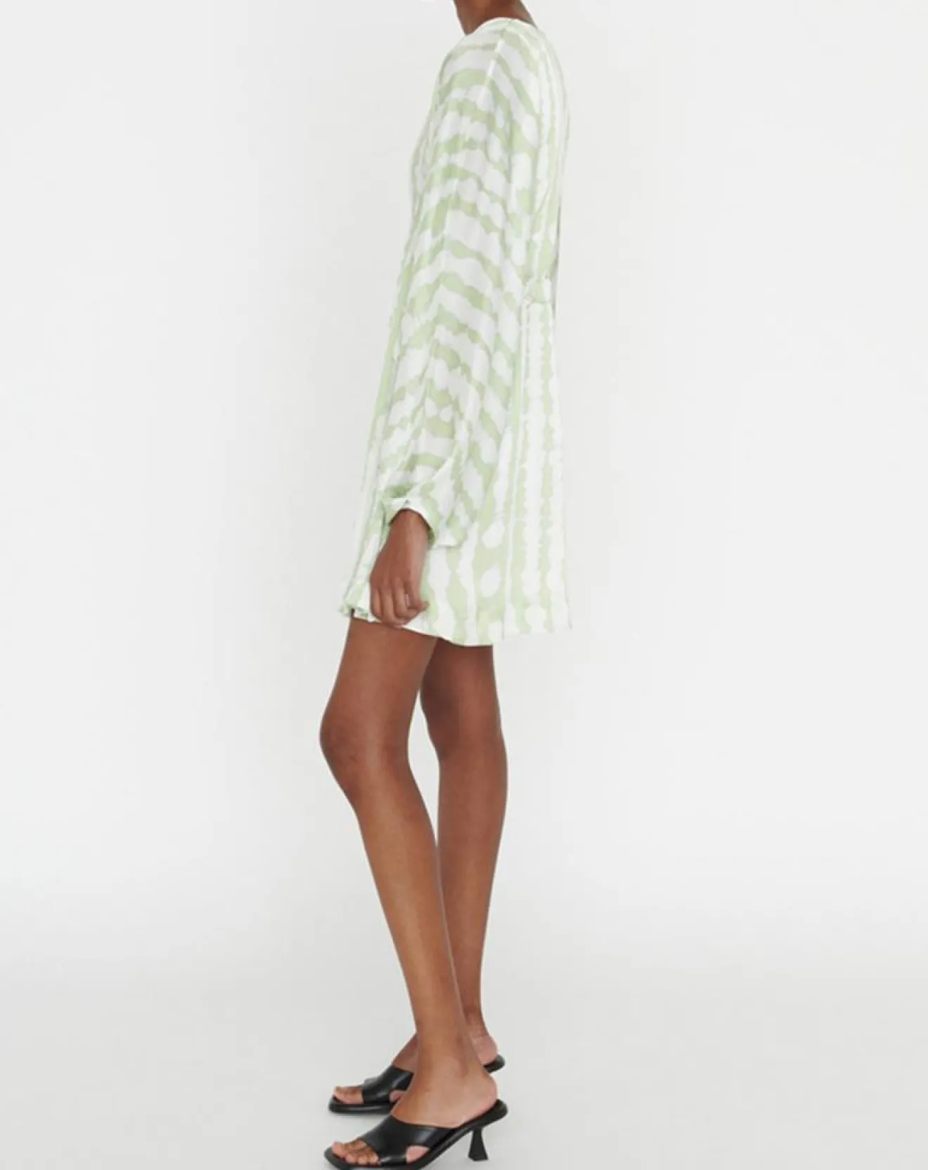 Sale Zapa Robe Rokhya imprimée vert päle