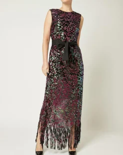 Outlet Manoush Robe sequins Night iridescent violet/noir
