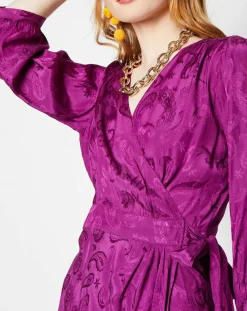 Best La Petite Etoile Robe Shima broderies ton sur ton violette