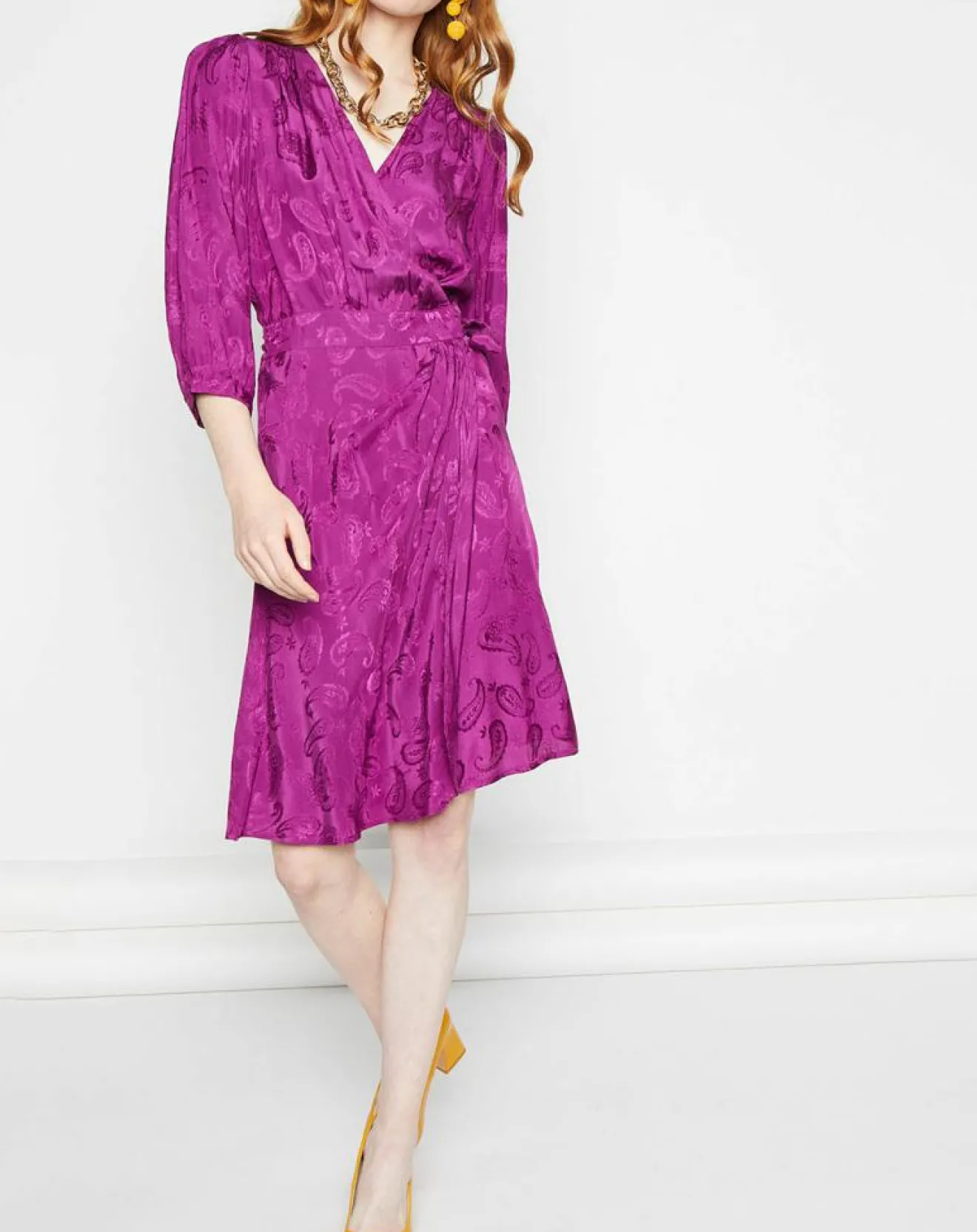 Best La Petite Etoile Robe Shima broderies ton sur ton violette