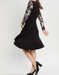 Outlet Manoush Robe Shiny Patch noir/multicolore