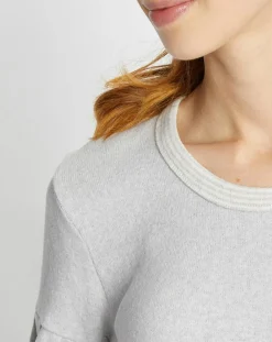 Femme Le Chat Robe Sweethome gris chiné/blanc