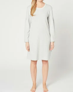 Femme Le Chat Robe Sweethome gris chiné/blanc