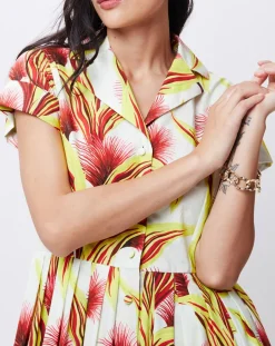 Femme John Galliano Robe Tropical multicolore