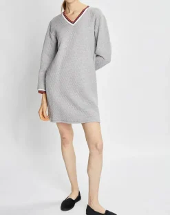 Femme Le Chat Robe Wellness gris chiné