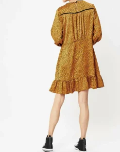 Best Molly Bracken Robe Woven imprimée jaune moutarde