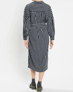 Best Jodhpur Robe-Chemise Pimi à rayures bleu marine