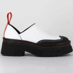 E8 By Miista Sabots en Cuir Mercedes blancs - Talon 6 cm